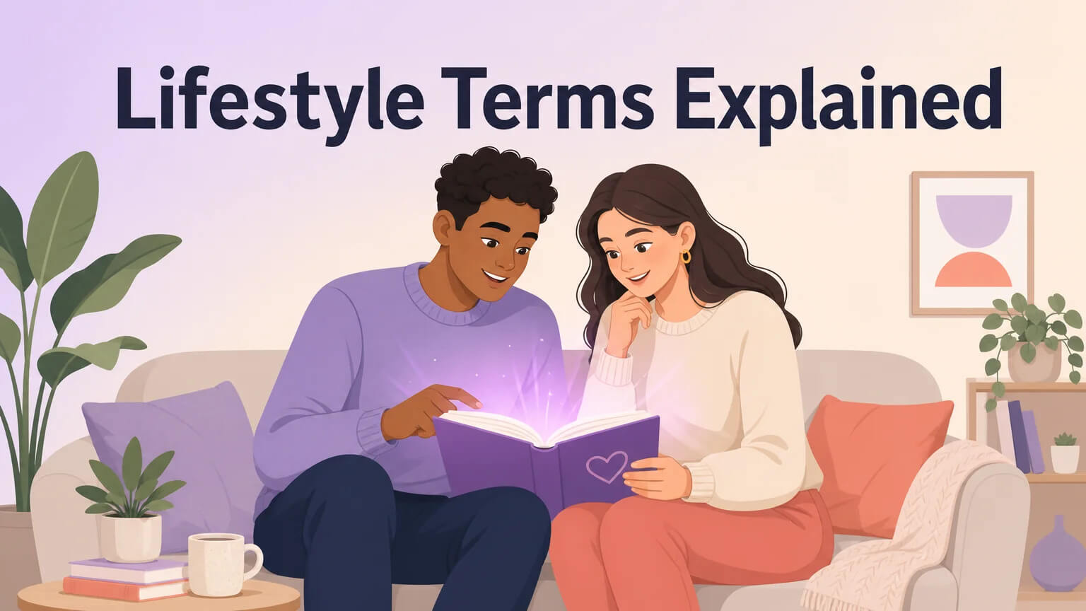 Lifestyle Terms Explained — cover illustration of a couple learning together