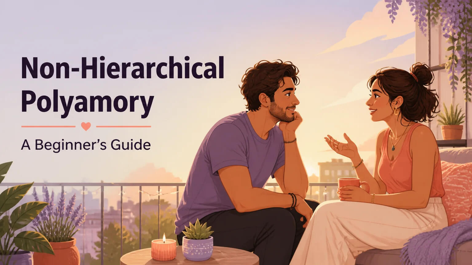 Non-Hierarchical Polyamory: A Beginner's Guide — cover illustration