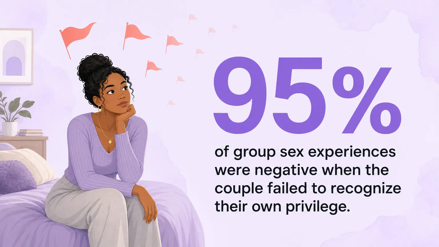 Data visualization: 95% of group sex experiences were negative when the couple failed to recognize their own privilege