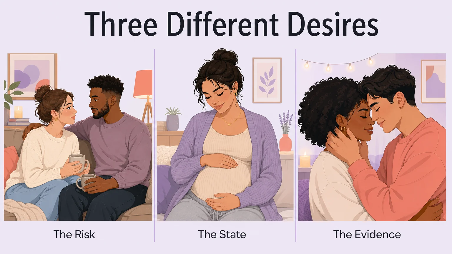 Three different desires — comparison of breeding kink, pregnancy kink, and creampie kink as distinct concepts