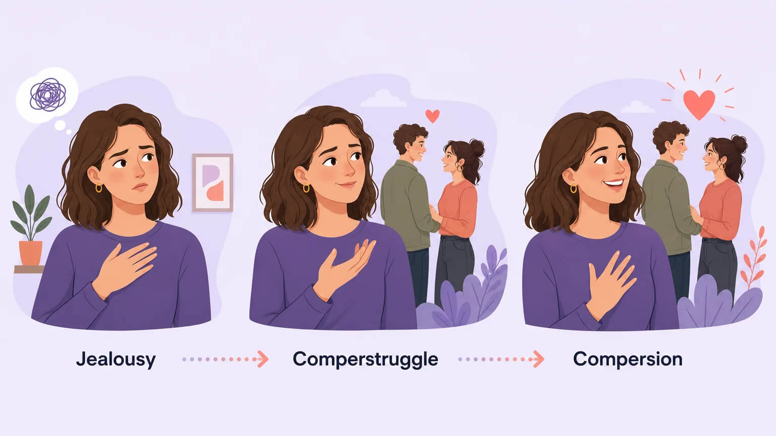 The emotional spectrum from jealousy through comperstruggle to compersion
