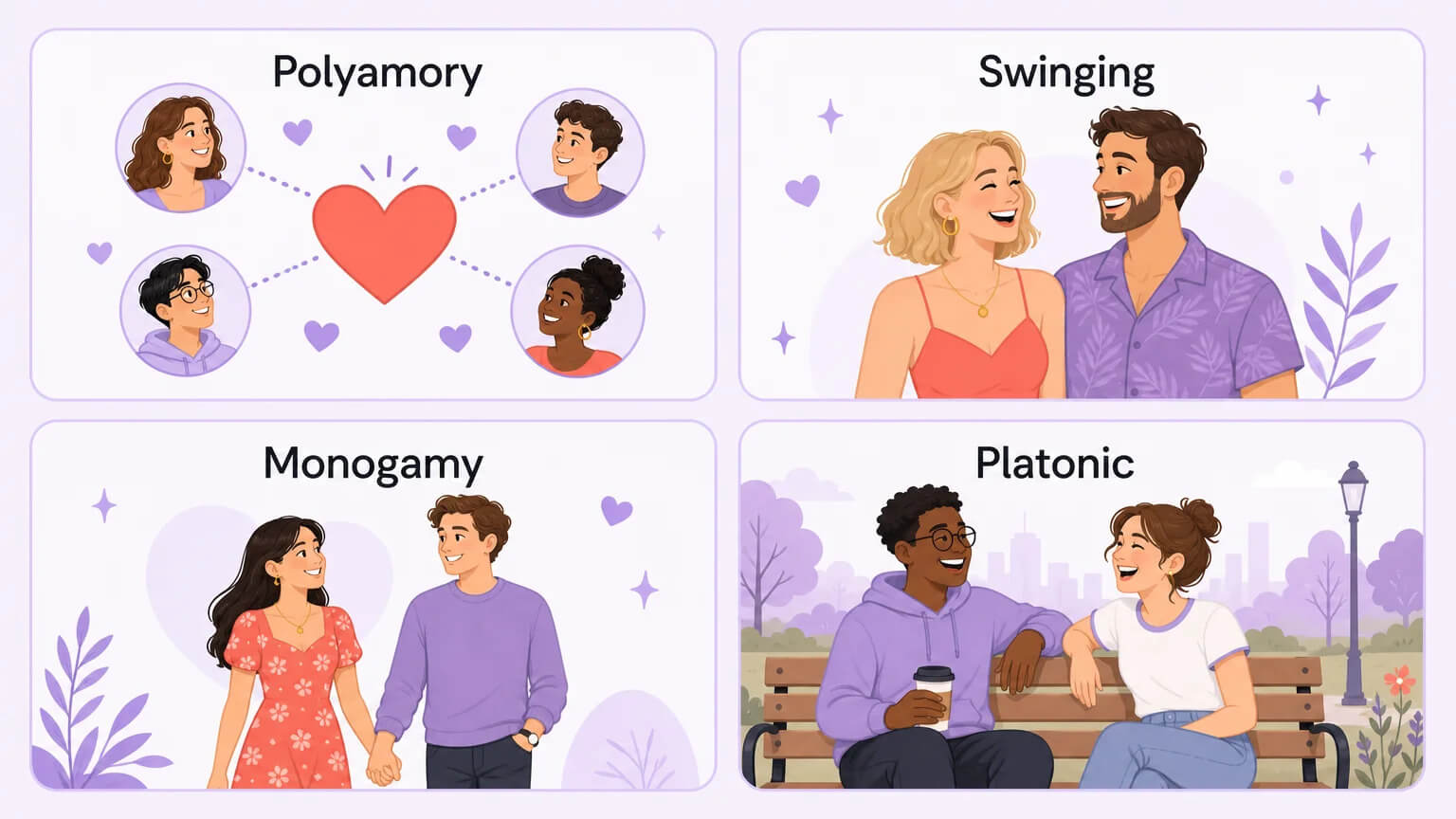 Four relationship styles where compersion appears