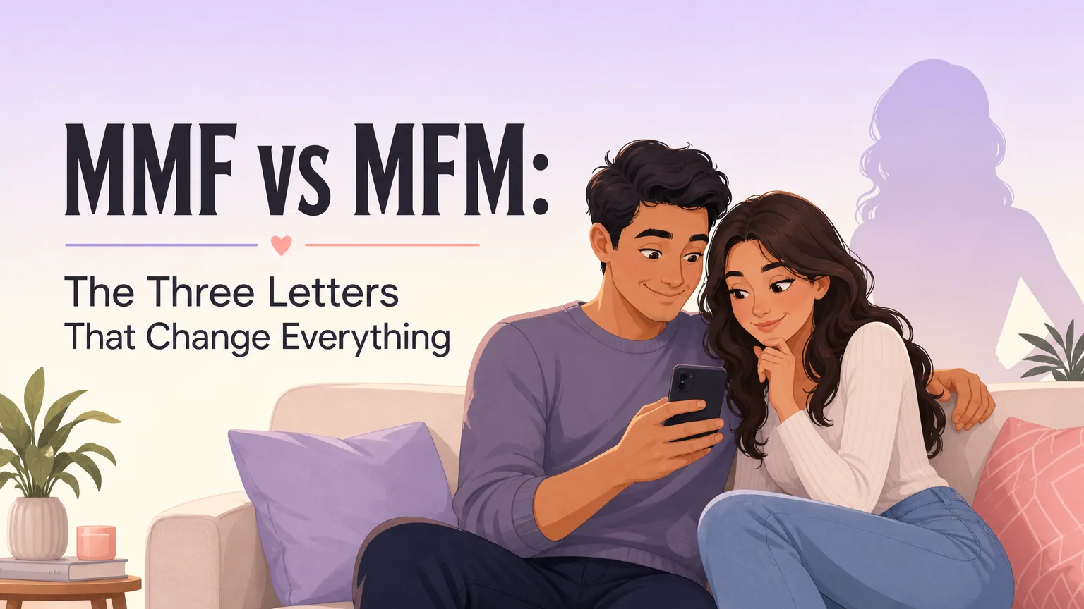 MMF vs MFM cover image showing a couple looking at a phone together, curious and connected