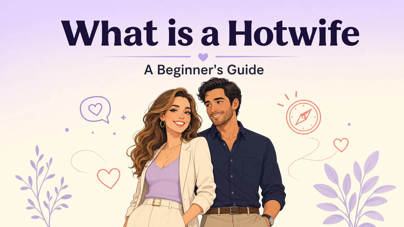 Cover image: a confident couple standing together as a unified team, warm pastel gradient background with article title
