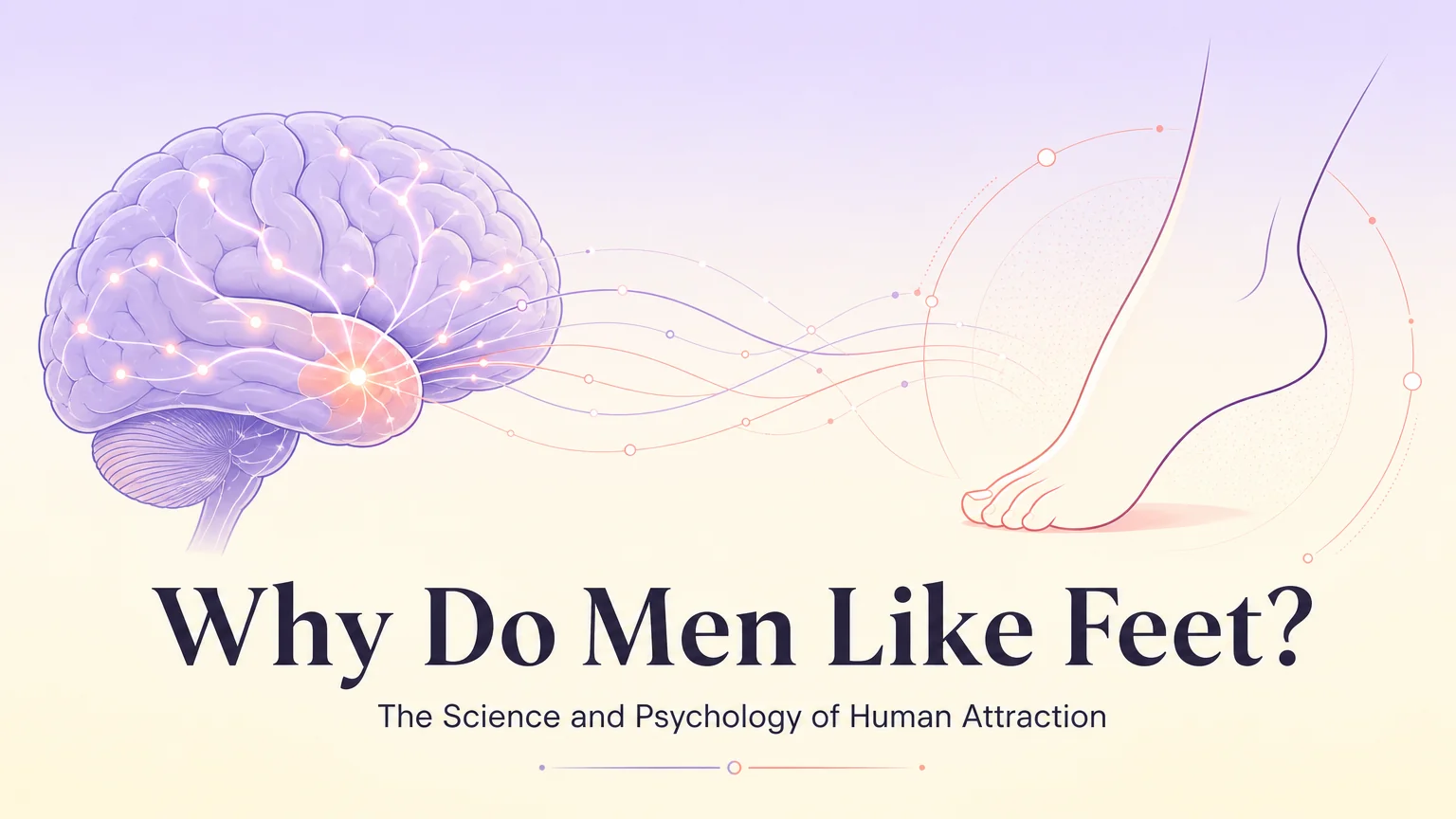 Cover: brain and foot connection illustrating the neuroscience of attraction