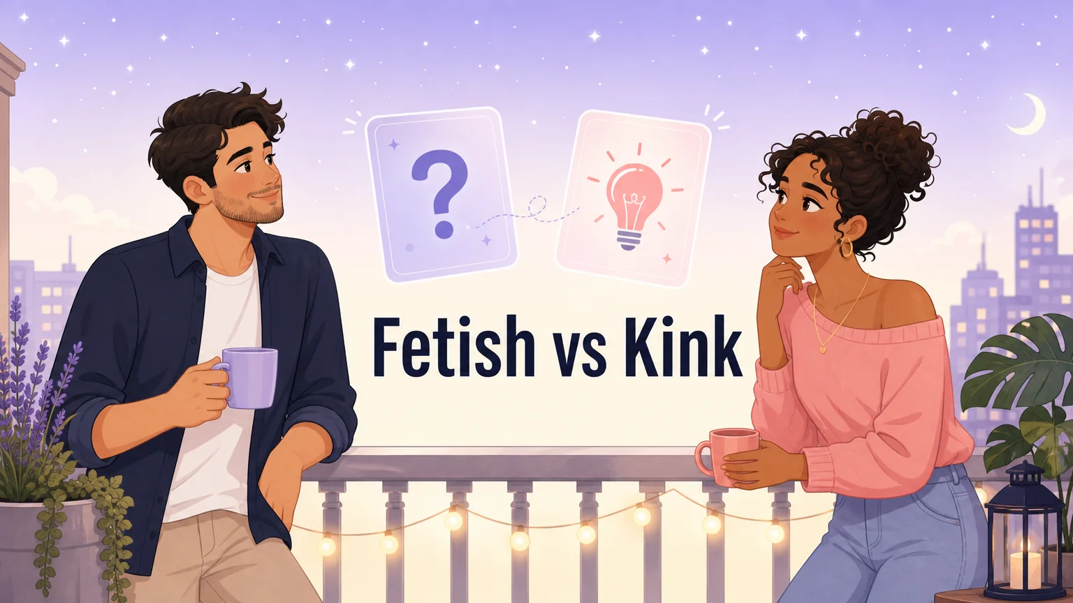 Fetish vs Kink cover image — two curious characters exploring concepts together