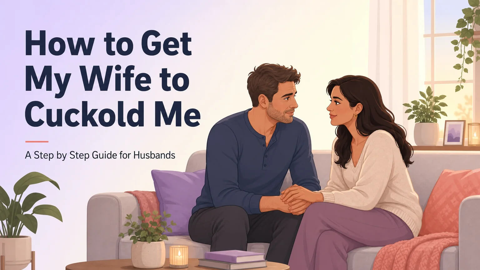Cover image showing a couple having an intimate conversation on a sofa in a warm living room