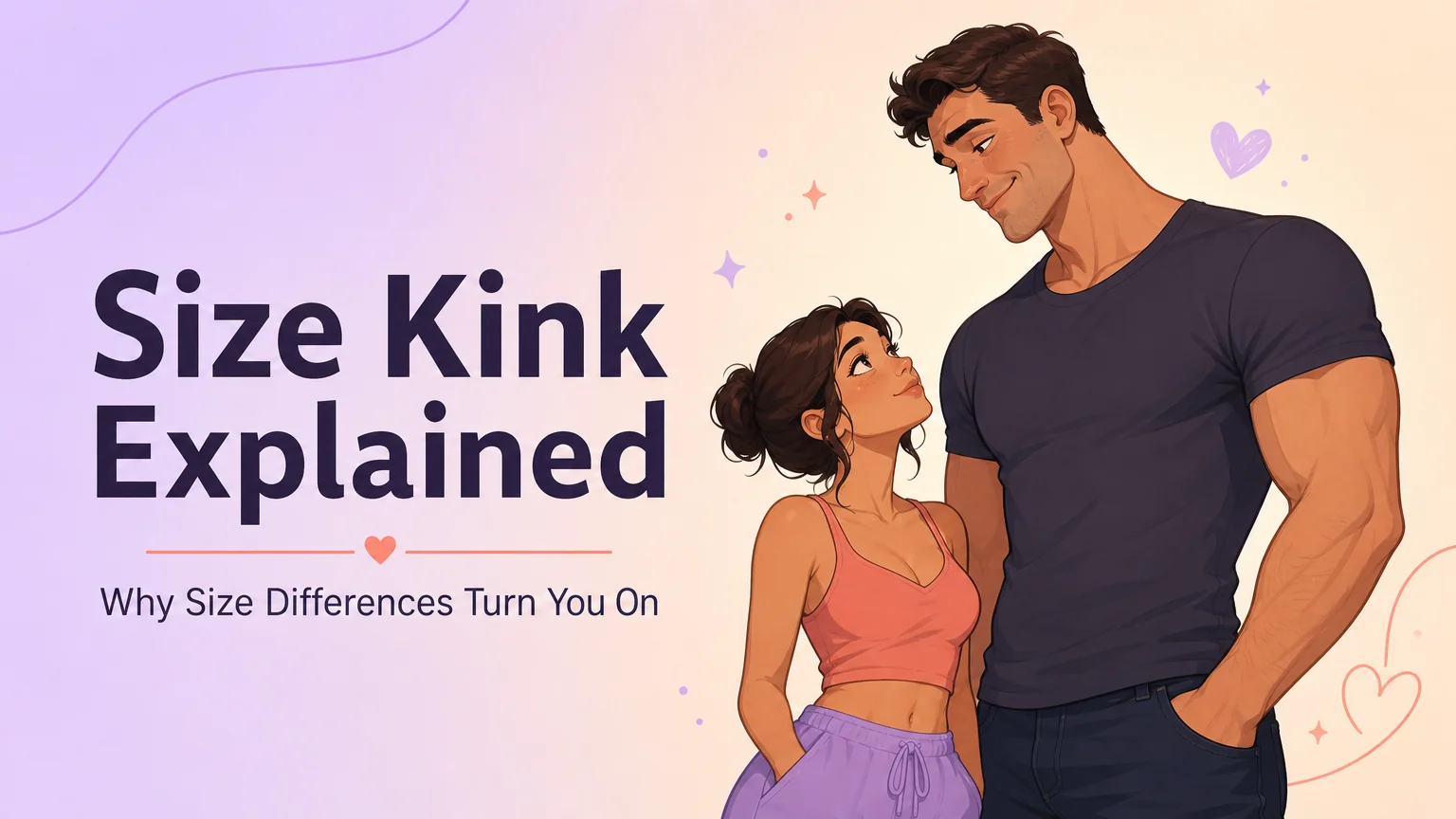 Size Kink Explained: a couple with pronounced height difference standing close together, the size gap between them the visual focal point