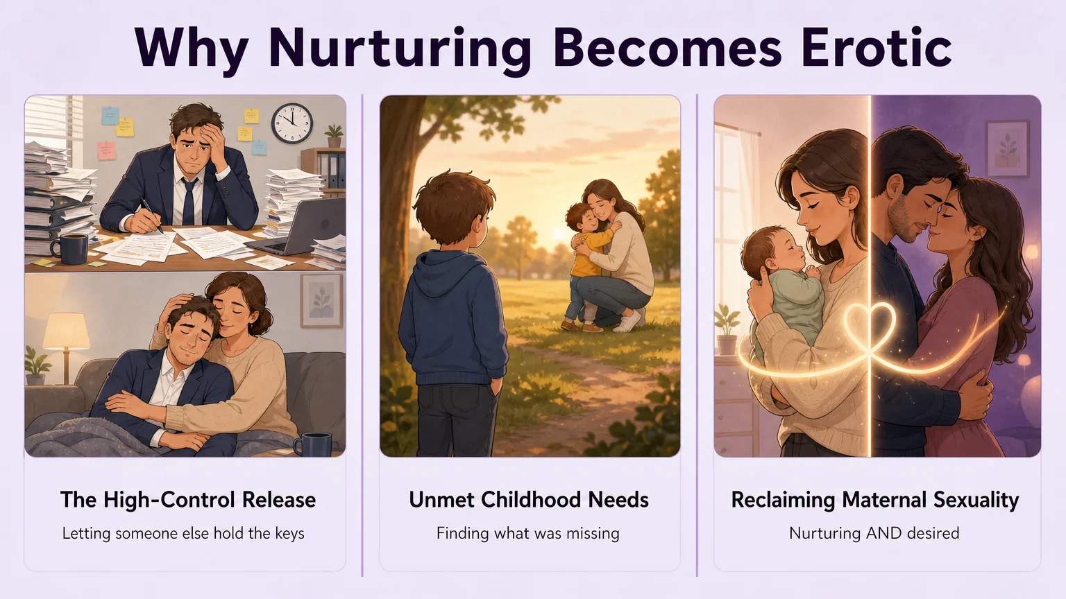 Three psychological pathways to mommy kink: The High-Control Release, Unmet Childhood Needs, and Reclaiming Maternal Sexuality