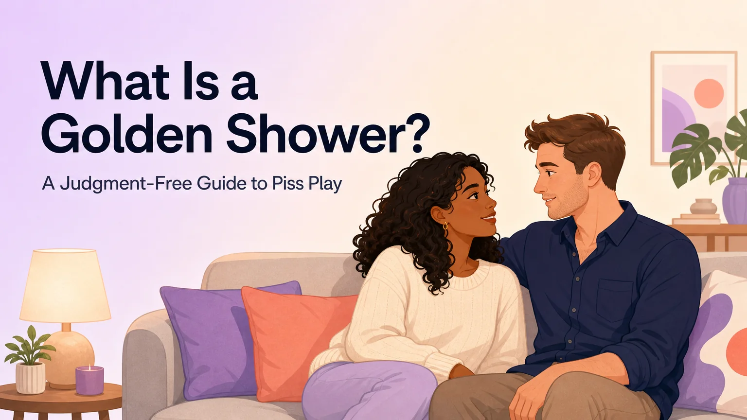 Cover image: A couple having an intimate conversation on a modern sofa, warm and non-judgmental atmosphere