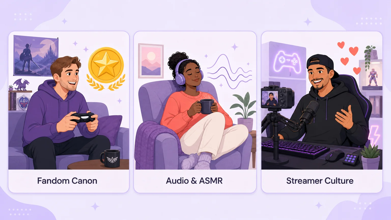 The dommy mommy archetype across fandom canon, audio and ASMR, and streamer culture