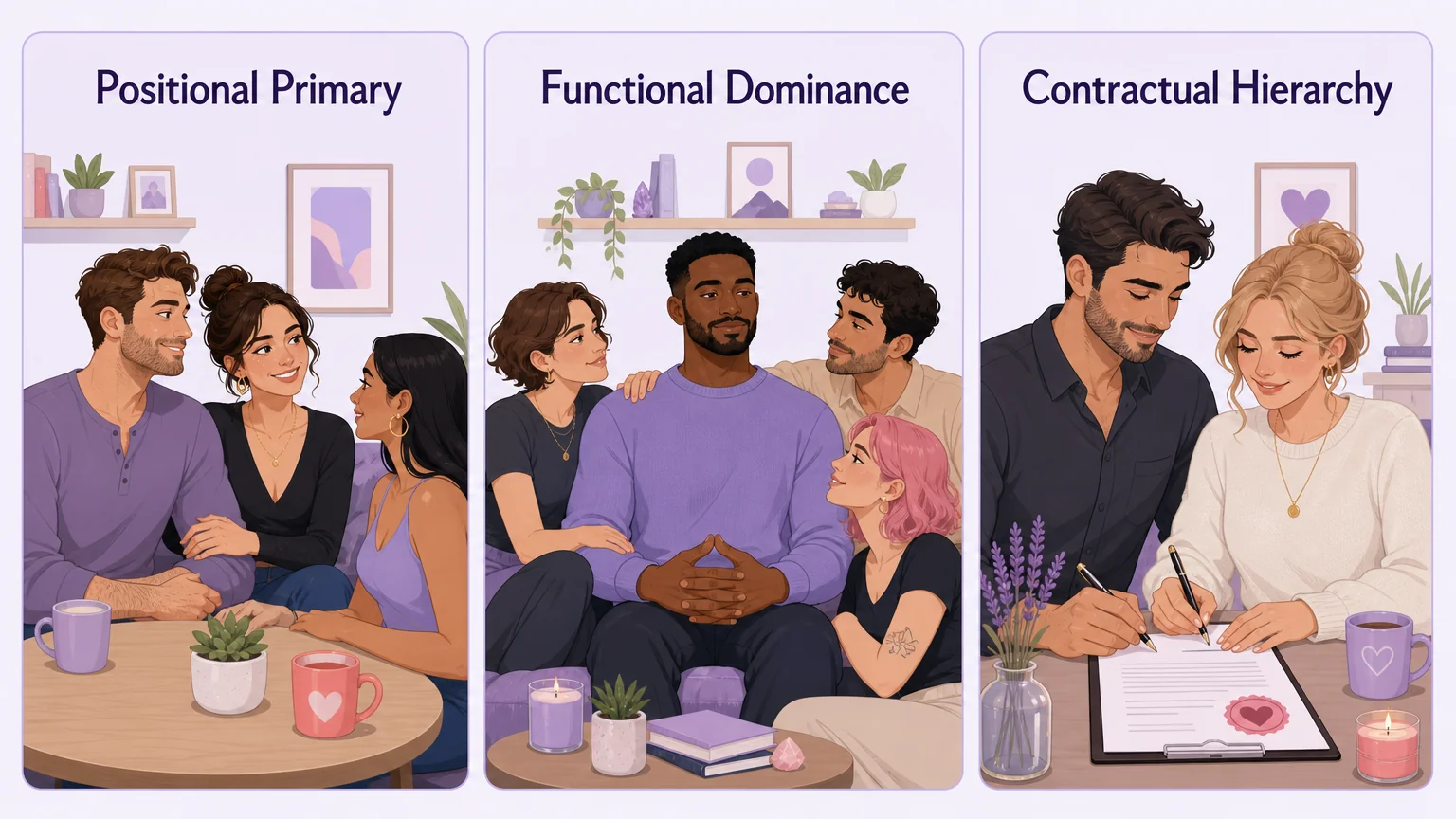 Three ways power works in an open relationship: positional primary, functional dominance, contractual hierarchy