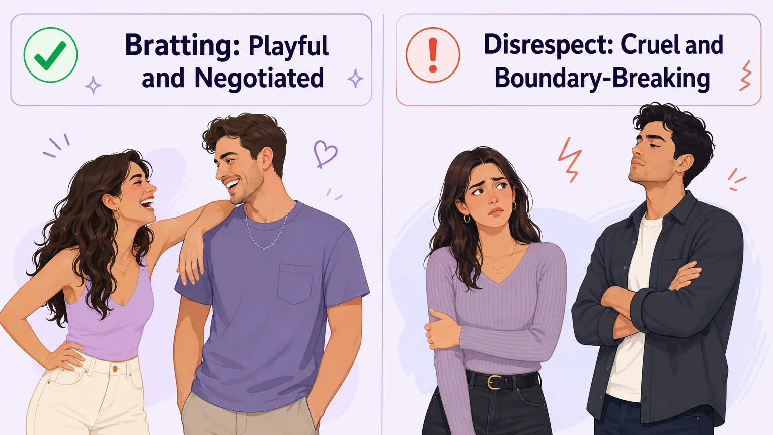 The line between bratting and disrespect: playful and negotiated versus cruel and boundary-breaking
