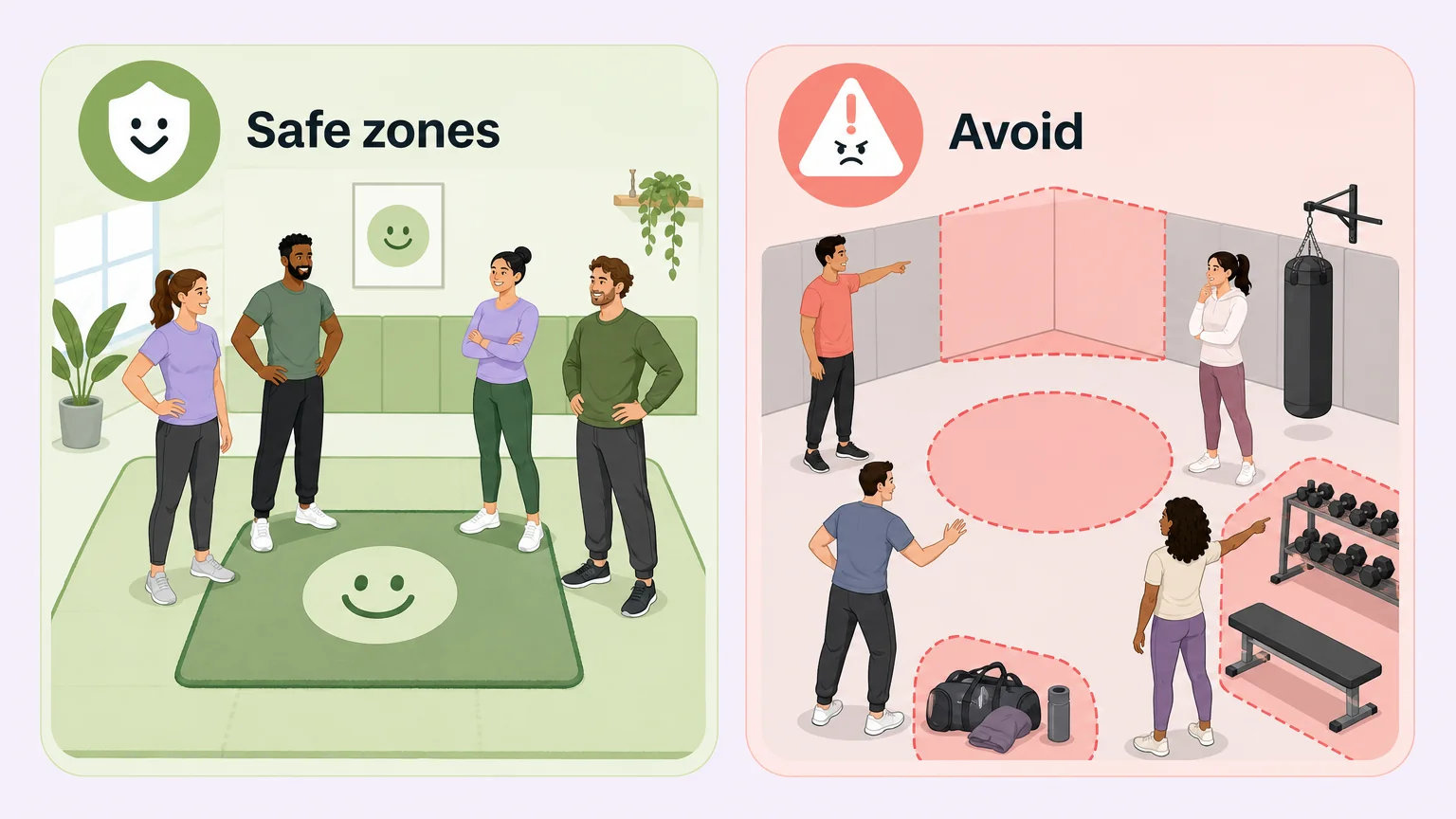 Pain play anatomy map: safe zones versus areas to avoid