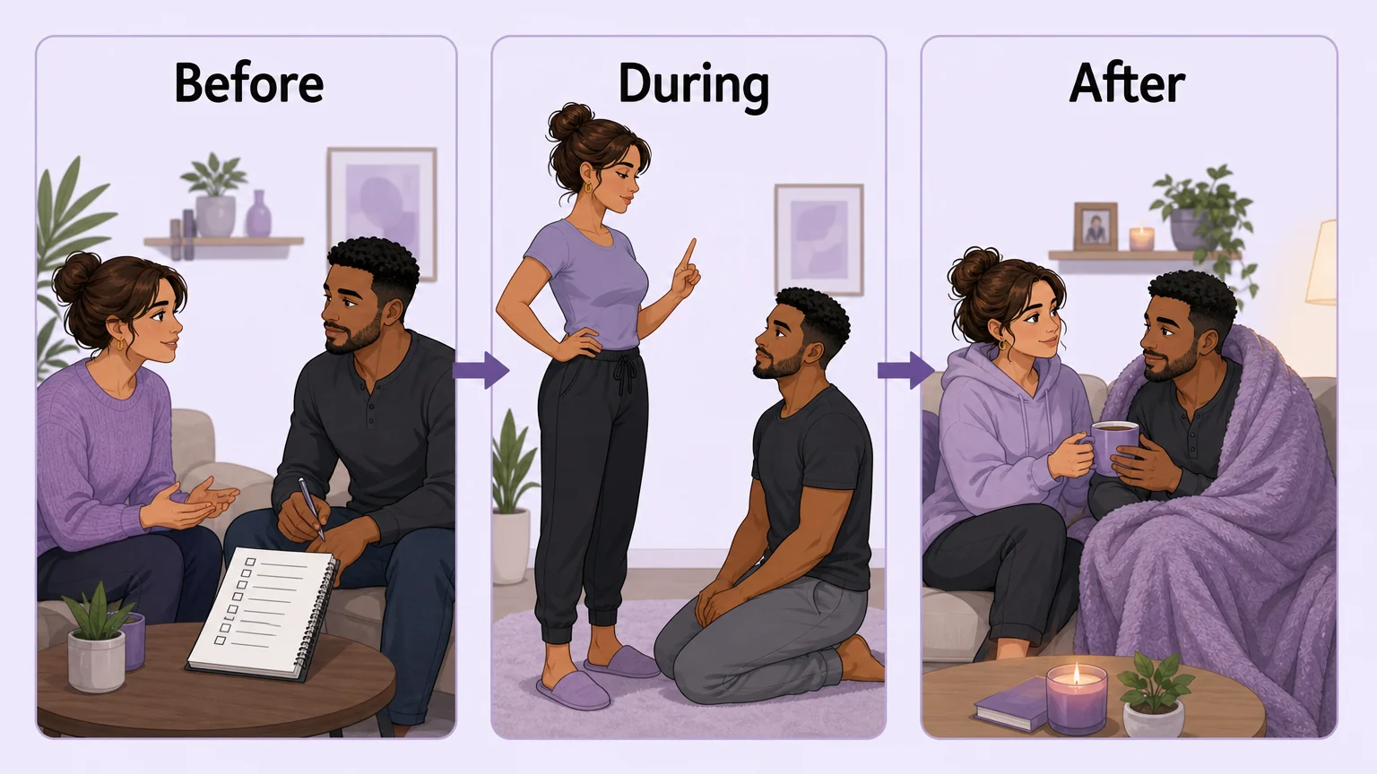 Three-phase punishment protocol: Before (negotiation), During (delivery), After (reconnection)