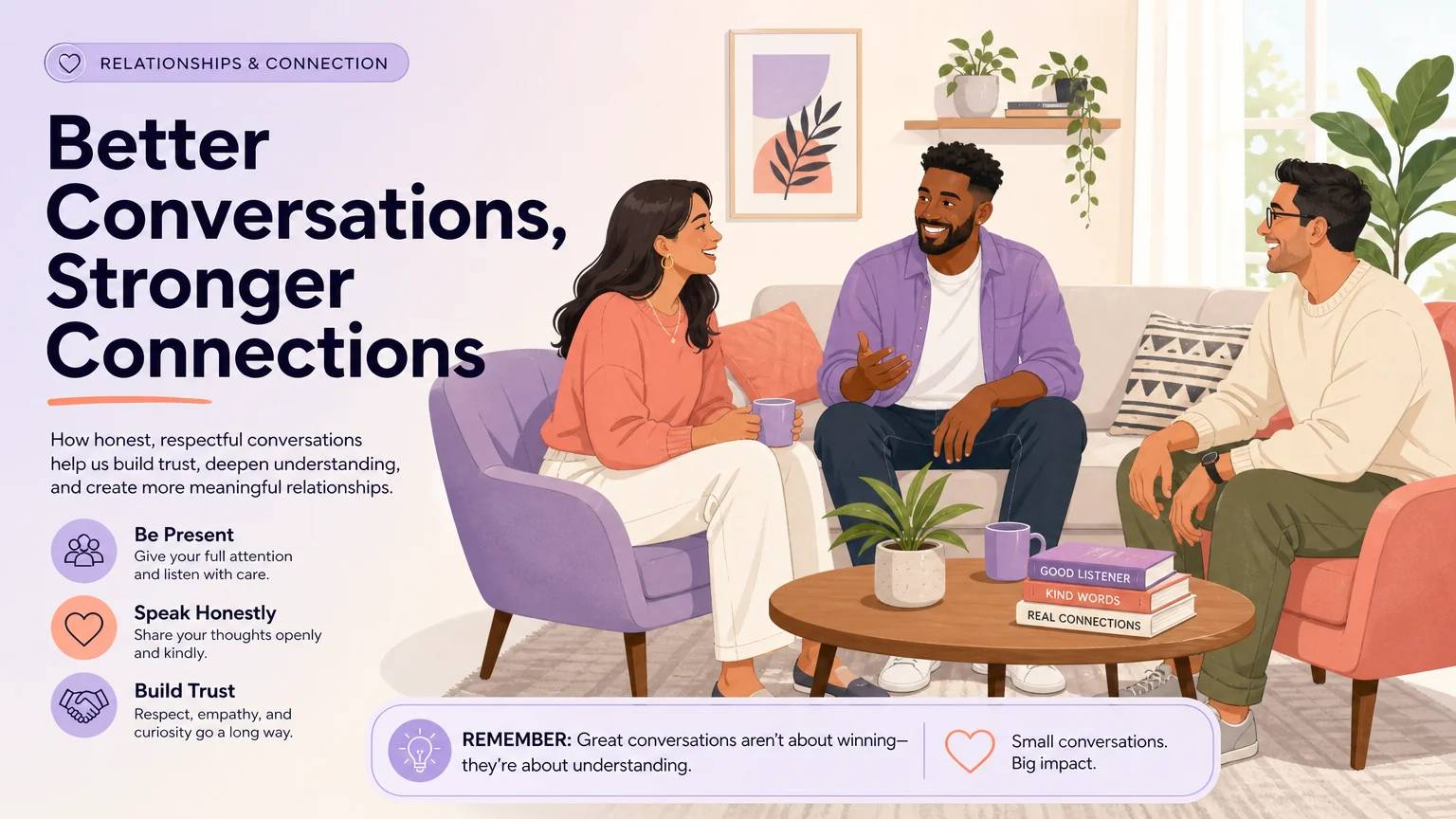 Three adults in a relaxed, consensual group dynamic