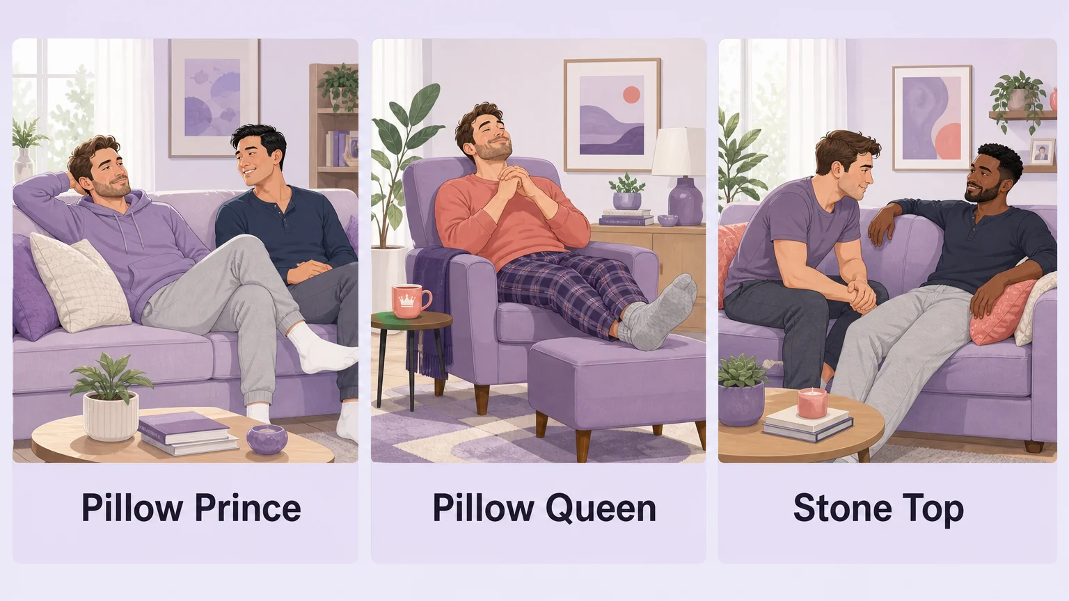 Comparison of pillow prince, pillow queen and stone top