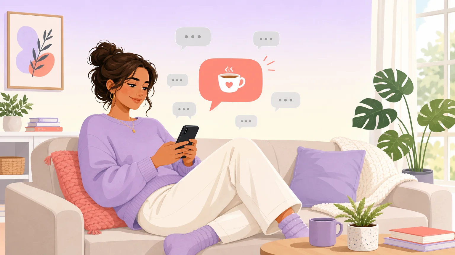 Illustration of one standout first message rising above identical grey messages in an inbox