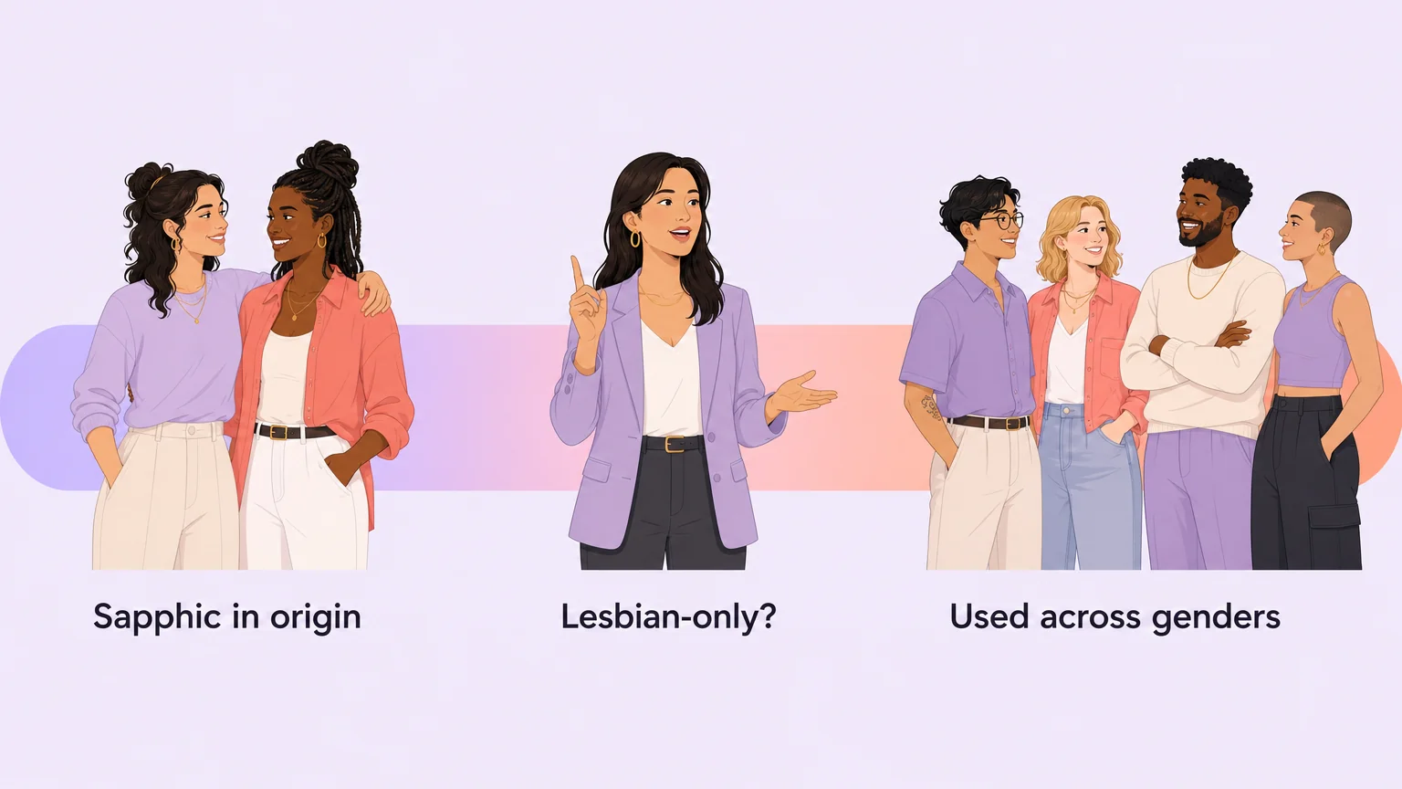 Three positions in the debate over whether stone top is a lesbian term or used across genders