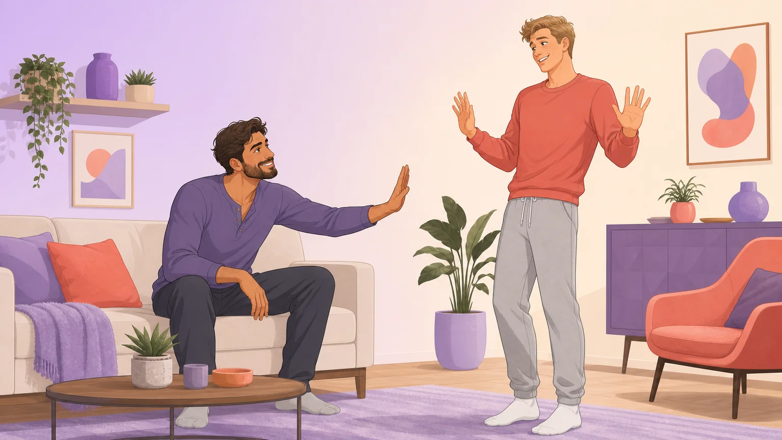 A power bottom directing the scene while a partner follows their lead