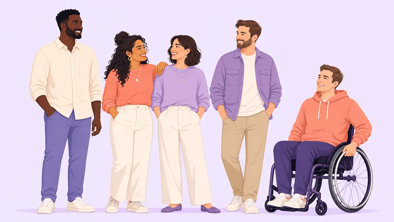 A diverse group showing side is not only a gay man’s word