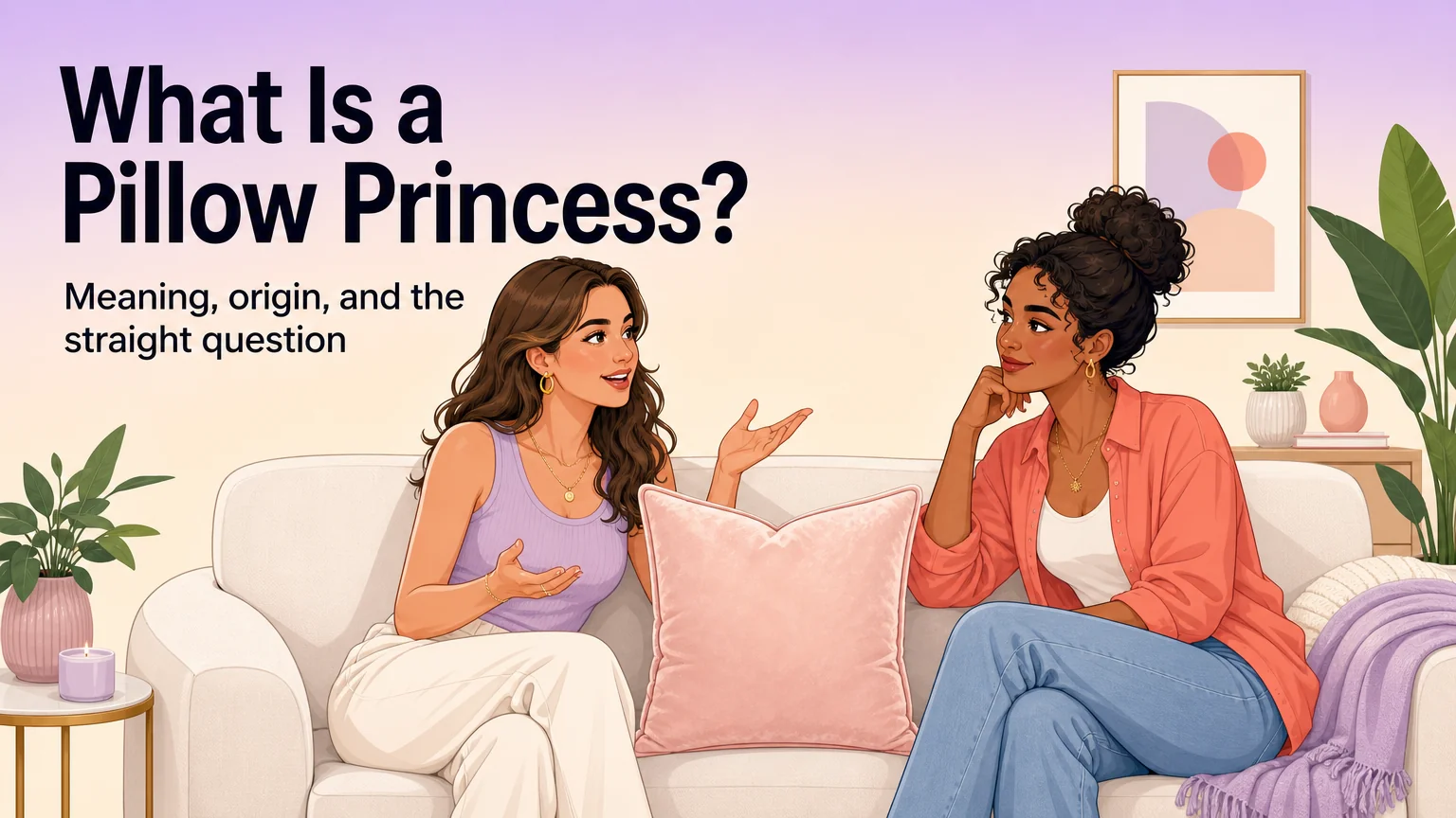 Cover illustration asking what a pillow princess is