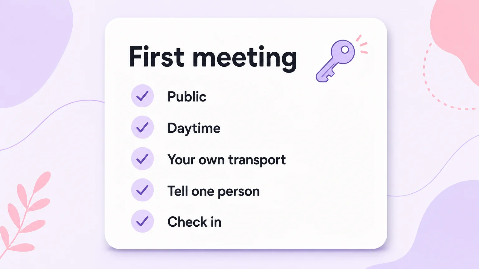 First meeting safety checklist