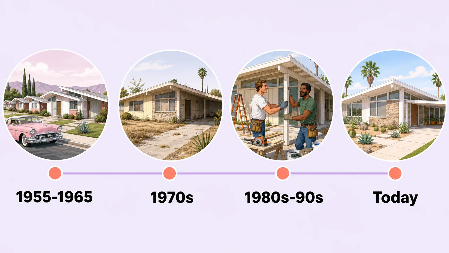 Timeline of Palm Springs housing from 1955 to today