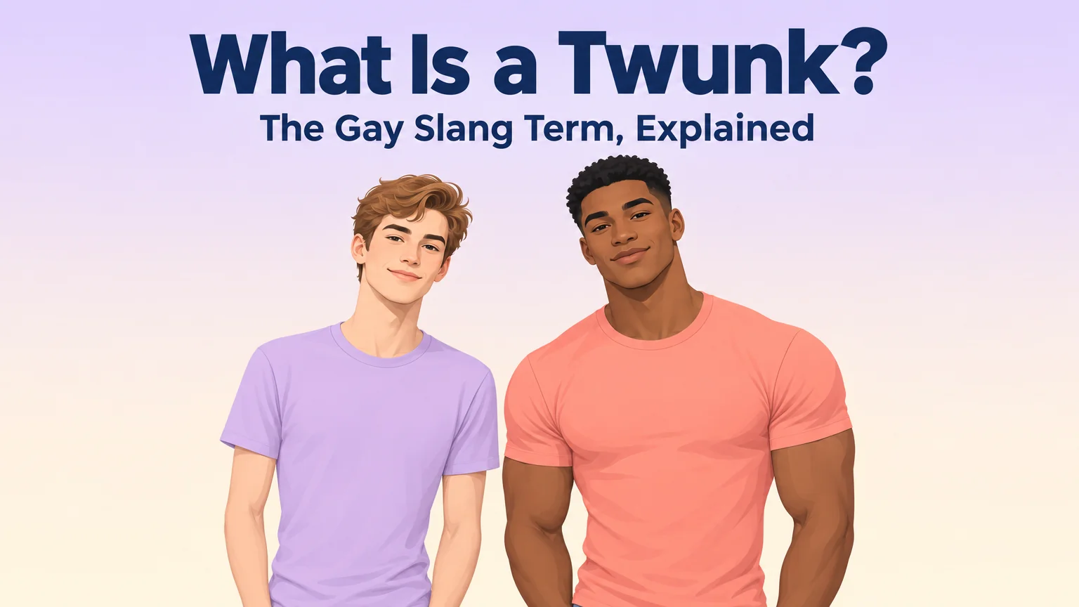 Cover illustration of a slim man standing beside a visibly muscular man, beneath the article title